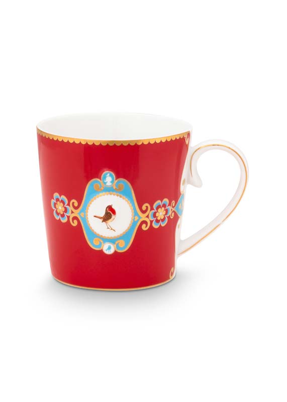 Mug Large Love Birds Medallion Red 250ml