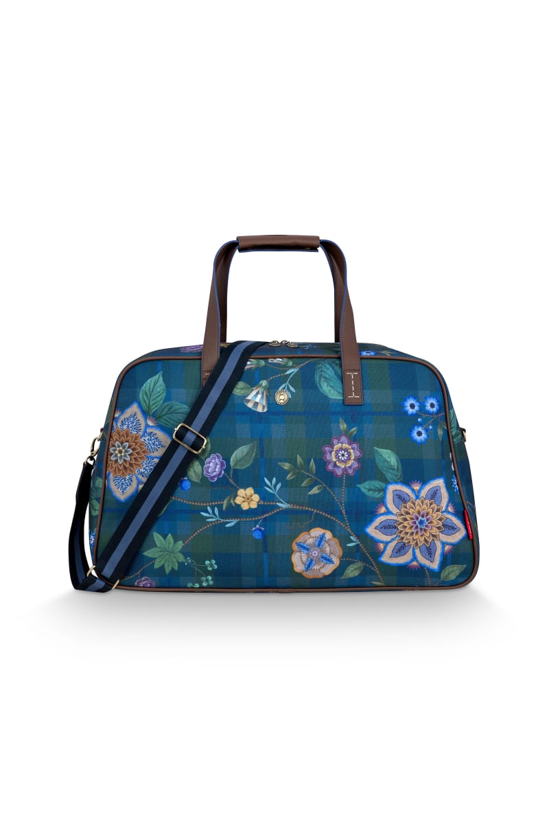 Tovy Weekend Bag Medium Flores Felices Dark Blue 57x22x37cm