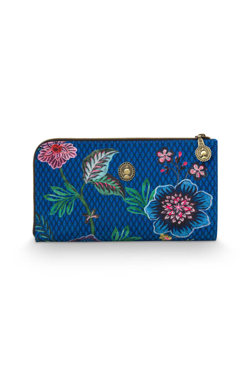 Cloe Cosmetic Zipper Pouch Cece Fiore Blue 21x3.5x12.5cm